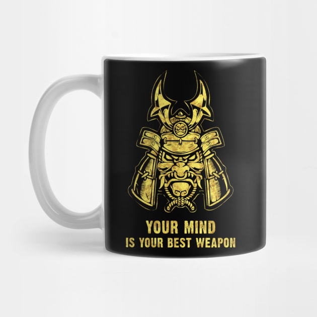 Your mind is your best weapon / Samurai Warrior Mask by Naumovski